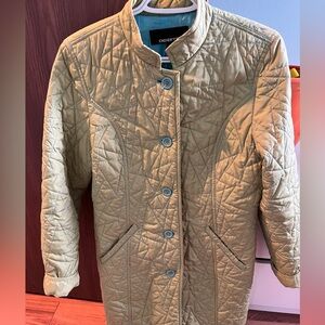 Jones New York Quilted Beige Puffer Jacket